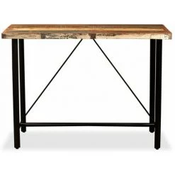 ASUPERMALL Table De Bar Bois Massif De Recuperation 120 X 60 X 107 Cm -Table haute et bar Soldes 23185934 4