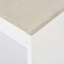 ASUPERMALL Table De Bar Avec Etagere Blanc 110x50x103 Cm -Table haute et bar Soldes 23186313 5