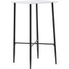 ASUPERMALL Table De Bar Blanc 60 X 60 X 111 Cm MDF