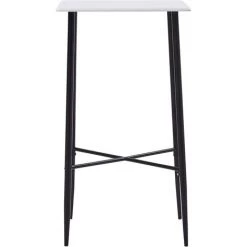 ASUPERMALL Table De Bar Blanc 60 X 60 X 111 Cm MDF -Table haute et bar Soldes 23186358 5