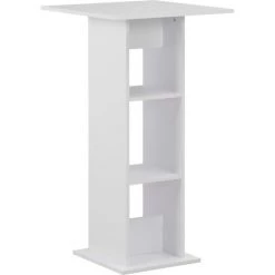 Topdeal Table De Bar Blanc 60x60x110 Cm