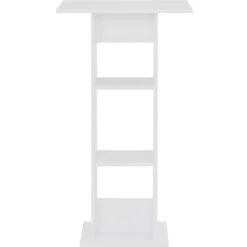 Topdeal Table De Bar Blanc 60x60x110 Cm -Table haute et bar Soldes 23202990 3