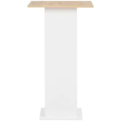 Topdeal Table De Bar Blanc Et Chêne Sonoma 60x60x110 Cm -Table haute et bar Soldes 23203032 4