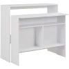 Topdeal Table De Bar Avec 2 Dessus De Table Blanc 130 X 40 X 120 Cm -Table haute et bar Soldes 23203139 1