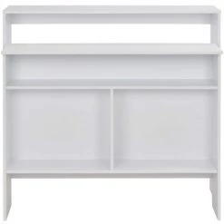 Topdeal Table De Bar Avec 2 Dessus De Table Blanc 130 X 40 X 120 Cm 11 Topdeal Table De Bar Avec 2 Dessus De Table Blanc 130 X 40 X 120 Cm -Table haute et bar Soldes 23203139 5