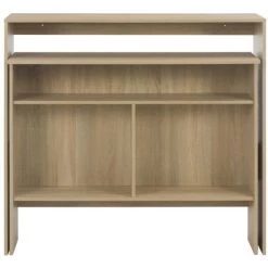 Topdeal Table De Bar Avec 2 Dessus De Table Chêne 130 X 40 X 120 Cm -Table haute et bar Soldes 23203163 4
