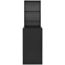 Topdeal Table De Bar Avec Armoire Noir 115 X 59 X 200 Cm -Table haute et bar Soldes 23203283 5