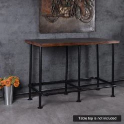 ASUPERMALL Heavy Duty Industrial Retro Pipe Kit Pour Bar Table Cuisine Rustique Cadre En Metal Robuste Style Vintage Base De Table Pour La Maison Mobilier De Bureau (Table Non Inclus) -Table haute et bar Soldes 23392420 2