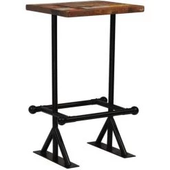 Topdeal Mobilier De Bar 3 Pcs Bois De Récupération Massif Multicolore -Table haute et bar Soldes 23432329 4