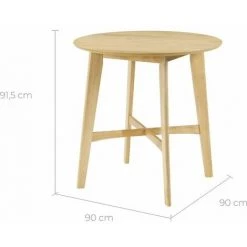 RENDEZ VOUS DéCO Table De Bar Ronde ∅90 Cm Noto En Bois Clair - Bois Clair -Table haute et bar Soldes 23620168 3