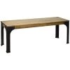 BOX FURNITURE Banc Banquette Bristol – Style Industriel Vintage 39x110x46 Cm - Noir -Table haute et bar Soldes 23784655 1