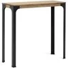 BOX FURNITURE Table Mange Debout Bristol – Style Industriel Vintage 59X115x108h Cm - Noir -Table haute et bar Soldes 23784688 1