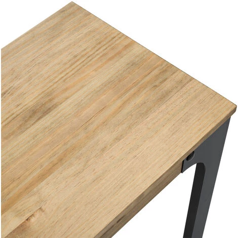 BOX FURNITURE Table Mange Debout Bristol – Style Industriel Vintage 80x140x108h Cm - Noir 5 BOX FURNITURE Table Mange Debout Bristol – Style Industriel Vintage 80x140x108h Cm - Noir – Image 3