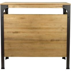 BOX FURNITURE Comptoir Commerce Ou Bar Bristol. Industriel Vintage 140x39x108 Cm - Noir -Table haute et bar Soldes 23784873 2