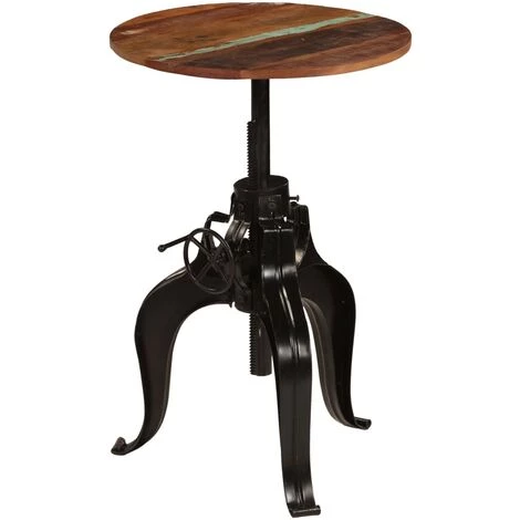 ASUPERMALL Table De Bar Bois De Recuperation Massif 60 X (76-110) Cm 7 ASUPERMALL Table De Bar Bois De Recuperation Massif 60 X (76-110) Cm – Image 5
