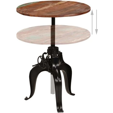 ASUPERMALL Table De Bar Bois De Recuperation Massif 75 X (76-110) Cm 4 ASUPERMALL Table De Bar Bois De Recuperation Massif 75 X (76-110) Cm â Image 2