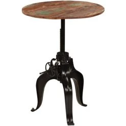 ASUPERMALL Table De Bar Bois De Recuperation Massif 75 X (76-110) Cm 10 ASUPERMALL Table De Bar Bois De Recuperation Massif 75 X (76-110) Cm -Table haute et bar Soldes 24392233 4