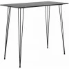 ASUPERMALL Table De Bar Noir 120x60x96 Cm