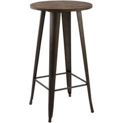 RENDEZ VOUS DéCO Table De Bar Ronde Chimie ∅60 Cm - Noir