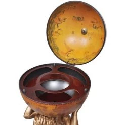 YOUTHUP Bar Sous Forme De Globe Atlas 42 X 42 X 85 Cm - Brun -Table haute et bar Soldes 24522756 5