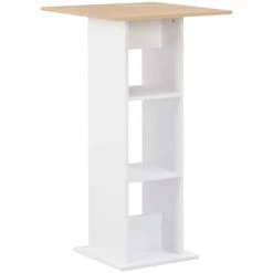 YOUTHUP Table De Bar Blanc 60x60x110 Cm - Blanc