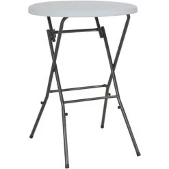 YOUTHUP Table De Bar Pliante Blanc 80 X 110 Cm PEHD - Blanc