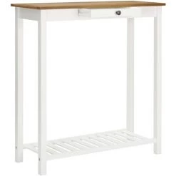 VidaXL Table De Bar 100x40x110 Cm Bois De Chêne Solide Modèle 2 - Brun -Table haute et bar Soldes 24812378 2
