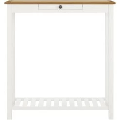 VidaXL Table De Bar 100x40x110 Cm Bois De Chêne Solide Modèle 2 - Brun -Table haute et bar Soldes 24812378 3