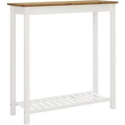 VidaXL Table De Bar 100x40x110 Cm Bois De Chêne Solide Modèle 2 - Brun -Table haute et bar Soldes 24812378 5