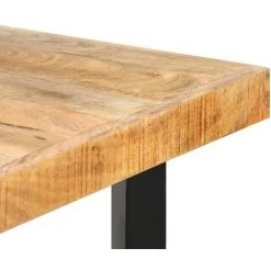 Table De Bar Bois De Manguier Brut 180x70x107 Cm VidaXL - Brun -Table haute et bar Soldes 24880740 5