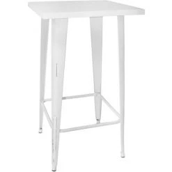 VENTAMUEBLESONLINE TABLE HAUTE LANK OLD BLANCHE 6 VENTAMUEBLESONLINE TABLE HAUTE LANK OLD BLANCHE -Table haute et bar Soldes 24990121 2