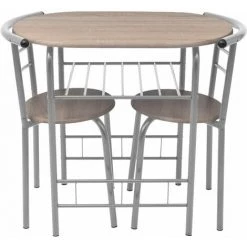 Hommoo Ensemble De Meuble Pour Salle A Manger MDF HDV09585 -Table haute et bar Soldes 25063586 3