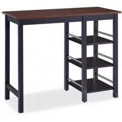 Hommoo Assortiment De Bar 3 Pcs MDF Noir HDV11353 -Table haute et bar Soldes 25067084 3