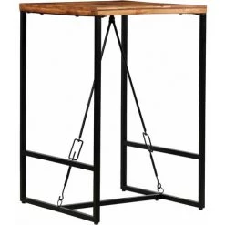 Hommoo Table De Bar Bois Recycle Solide 70 X 70 X 106 Cm HDV12222 -Table haute et bar Soldes 25069267 4