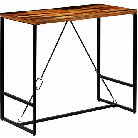 Hommoo Table De Bar Bois Recycle Solide 120 X 60 X 106 Cm HDV12223 3 Hommoo Table De Bar Bois Recycle Solide 120 X 60 X 106 Cm HDV12223