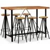 Hommoo Ensemble De Bar 7 Pcs Bois De Sesham Massif Et Recycle HDV18069