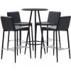 Hommoo Ensemble De Bar 5 Pcs Similicuir Noir HDV21885 1 Hommoo Ensemble De Bar 5 Pcs Similicuir Noir HDV21885 -Table haute et bar Soldes 25086497 1