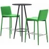 Hommoo Ensemble De Bar 3 Pcs Similicuir Vert HDV21902 -Table haute et bar Soldes 25086573 1
