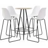 Hommoo Ensemble De Bar 5 Pcs Plastique Blanc HDV21963