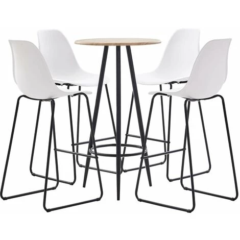 Hommoo Ensemble De Bar 5 Pcs Plastique Blanc HDV21963 3 Hommoo Ensemble De Bar 5 Pcs Plastique Blanc HDV21963