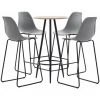 Hommoo Ensemble De Bar 5 Pcs Plastique Gris HDV21967 1 Hommoo Ensemble De Bar 5 Pcs Plastique Gris HDV21967 -Table haute et bar Soldes 25086905 1