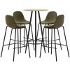 Hommoo Ensemble De Bar 5 Pcs Tissu Marron HDV22000 2 Hommoo Ensemble De Bar 5 Pcs Tissu Marron HDV22000 -Table haute et bar Soldes 25087179 1