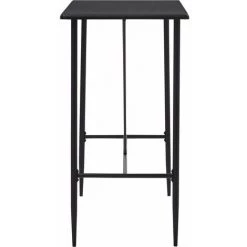 Hommoo Ensemble De Bar 5 Pcs Similicuir Noir HDV22013 -Table haute et bar Soldes 25087284 4