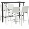 Hommoo Ensemble De Bar 5 Pcs Similicuir Blanc HDV22014 1 Hommoo Ensemble De Bar 5 Pcs Similicuir Blanc HDV22014 -Table haute et bar Soldes 25087294 1