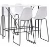 Hommoo Ensemble De Bar 5 Pcs Plastique Blanc HDV22029