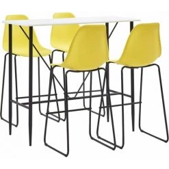 Hommoo Ensemble De Bar 5 Pcs Plastique Jaune HDV22034