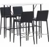 Hommoo Ensemble De Bar 5 Pcs Similicuir Noir HDV22036