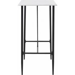 Hommoo Ensemble De Bar 5 Pcs Similicuir Gris HDV22039 -Table haute et bar Soldes 25087451 4