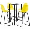 Hommoo Ensemble De Bar 5 Pcs Plastique Jaune HDV22083 2 Hommoo Ensemble De Bar 5 Pcs Plastique Jaune HDV22083 -Table haute et bar Soldes 25087574 1