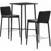 Hommoo Ensemble De Bar 3 Pcs Similicuir Noir HDV22086 1 Hommoo Ensemble De Bar 3 Pcs Similicuir Noir HDV22086 -Table haute et bar Soldes 25087578 1